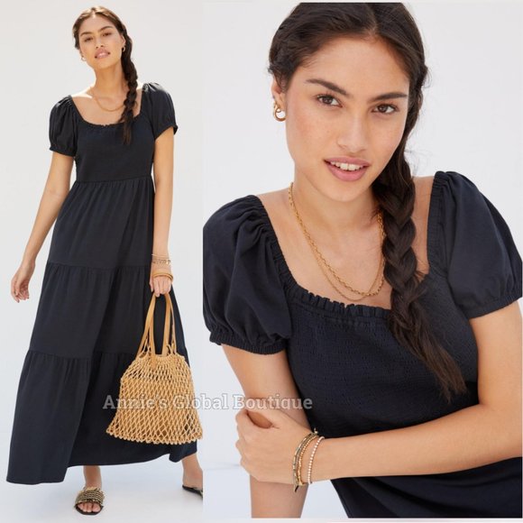 RARE NWT ANTHROPOLOGIE Smocked Tiered Maxi Dress. Size M - Picture 8 of 16
